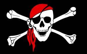 Раскраска пиратский флаг #4 #440632