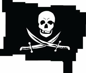 Раскраска пиратский флаг #5 #440633