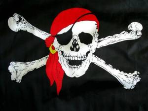 Раскраска пиратский флаг #7 #440635