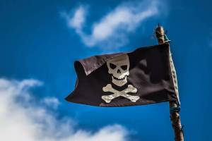 Раскраска пиратский флаг #8 #440636