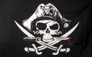 Раскраска пиратский флаг #9 #440637