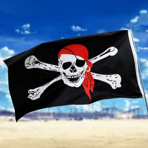Раскраска пиратский флаг #11 #440639
