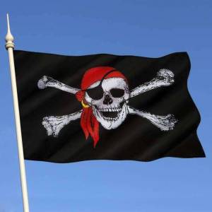 Раскраска пиратский флаг #12 #440640