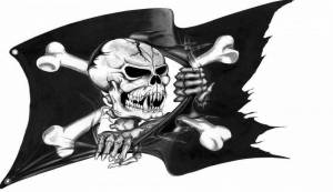 Раскраска пиратский флаг #19 #440647