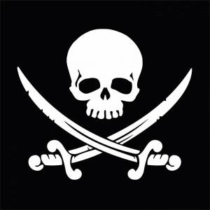 Раскраска пиратский флаг #26 #440654