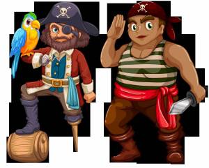 Раскраска пираты для детей #19 #440685