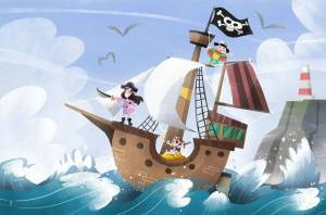Раскраска пираты для детей #20 #440686