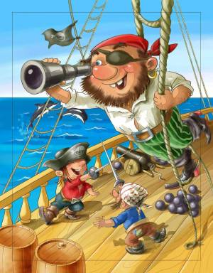 Раскраска пираты для детей #22 #440688