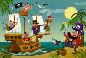 Раскраска пираты для детей #31 #440697