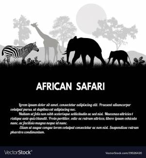 Раскраска плакат африканское сафари #18 #441820