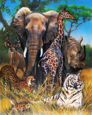 Раскраска плакат африканское сафари #19 #441821