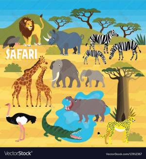Раскраска плакат африканское сафари #38 #441840