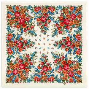 Раскраска платок павлопосадский для детей #1 #442503