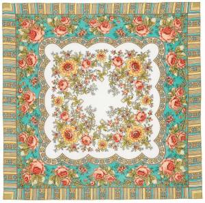 Раскраска платок павлопосадский для детей #3 #442505