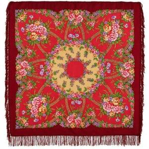 Раскраска платок павлопосадский для детей #12 #442514