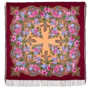 Раскраска платок павлопосадский для детей #20 #442522