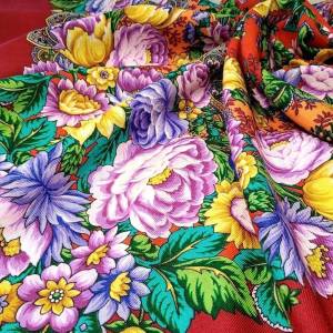 Раскраска платок павлопосадский для детей #25 #442527