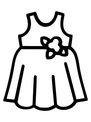 Раскраска платье для детей 2 3 лет #17 #442558