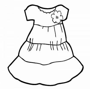 Раскраска платье для детей 2 3 лет #23 #442564