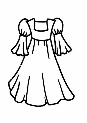 Раскраска платье для куклы для детей 2 3 лет #12 #442630
