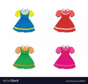 Раскраска платье для куклы для детей 2 3 лет #27 #442645
