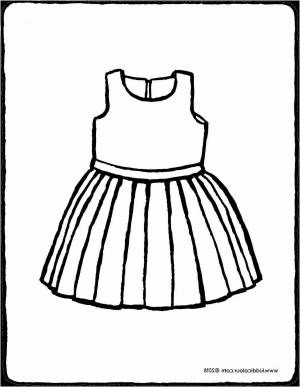 Раскраска платье для куклы для детей 2 3 лет #28 #442646