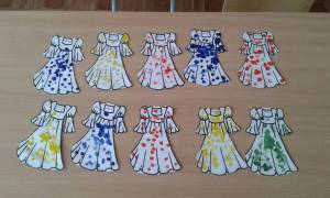 Раскраска платье для куклы для детей 2 3 лет #30 #442648