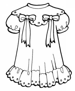 Раскраска платье для куклы для детей 3 4 лет #8 #442664