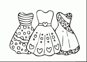 Раскраска платье для куклы для детей 4 5 лет #7 #442701