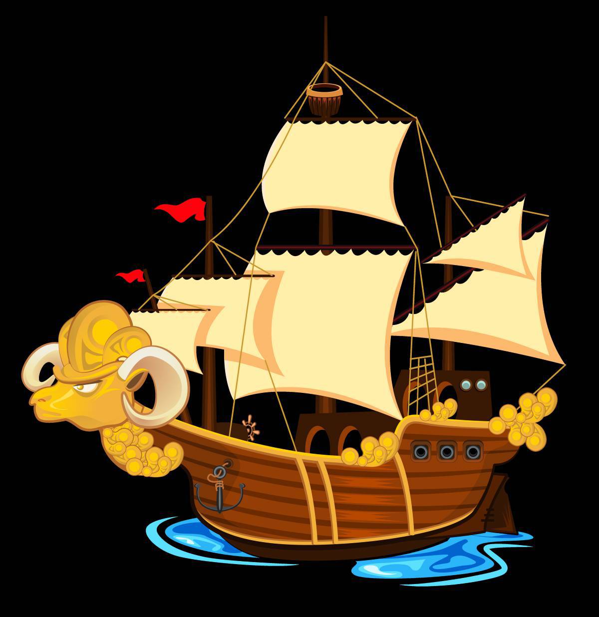 Пиратский корабль для детей #10