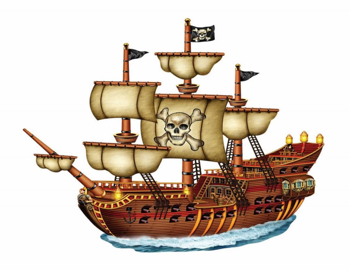 Пиратский корабль для детей #15