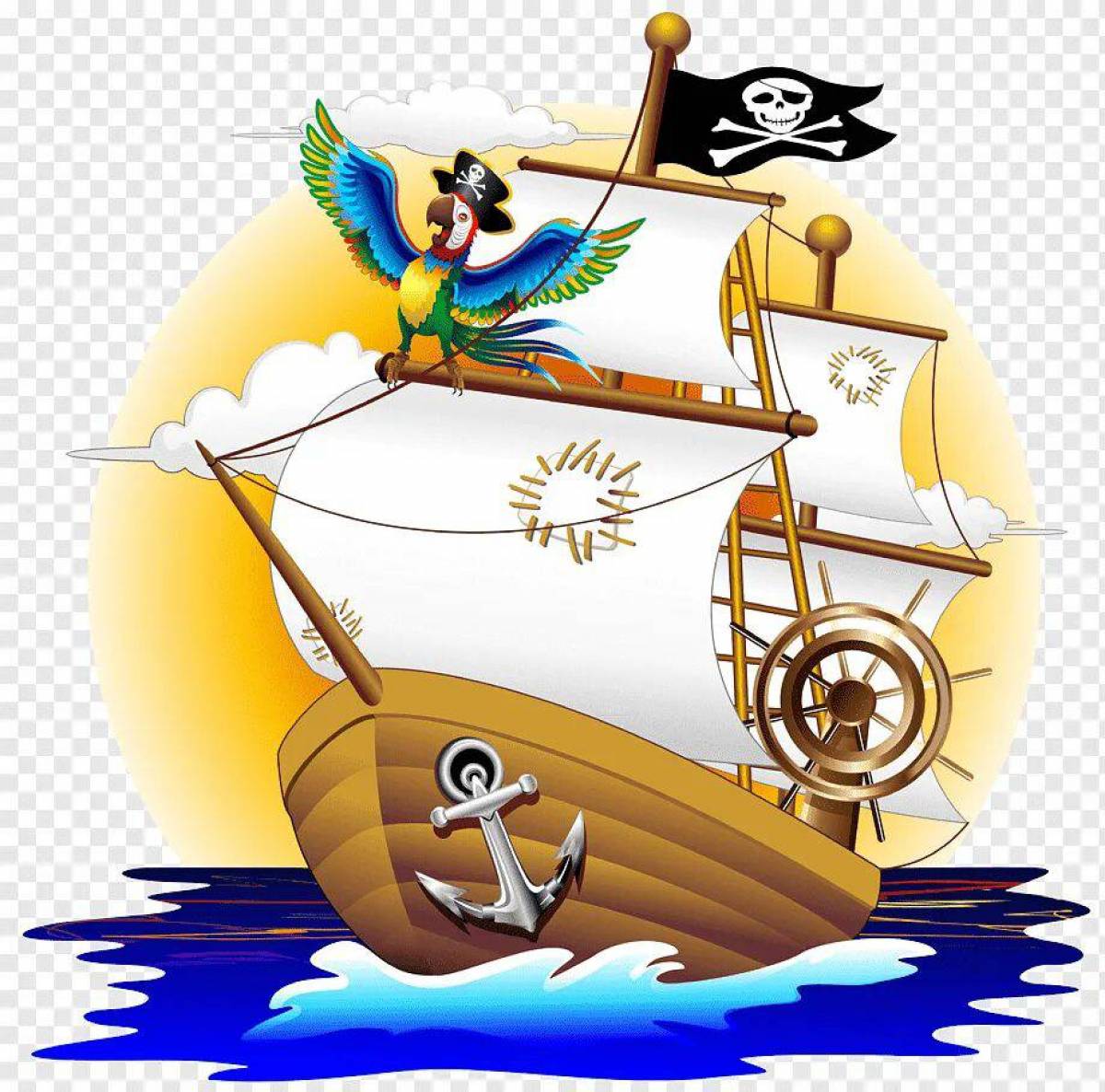 Пиратский корабль для детей #17