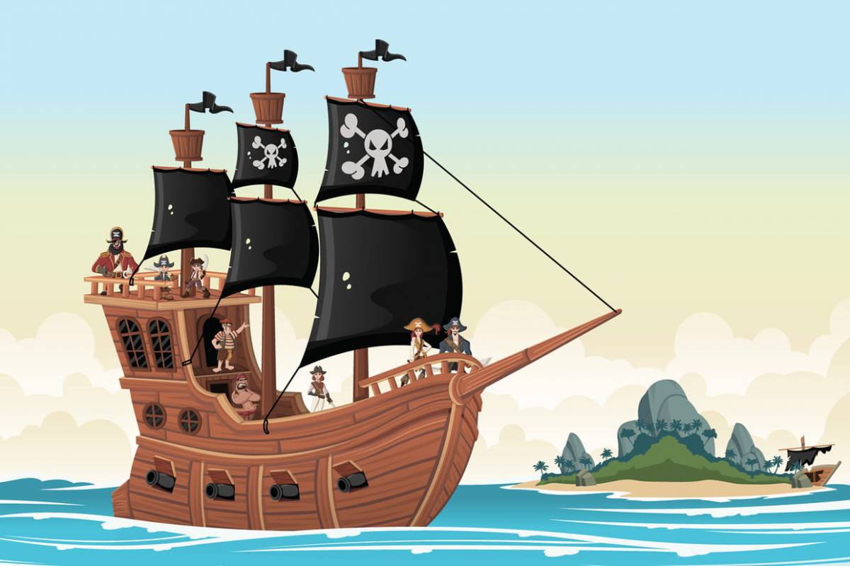 Пиратский корабль для детей #19