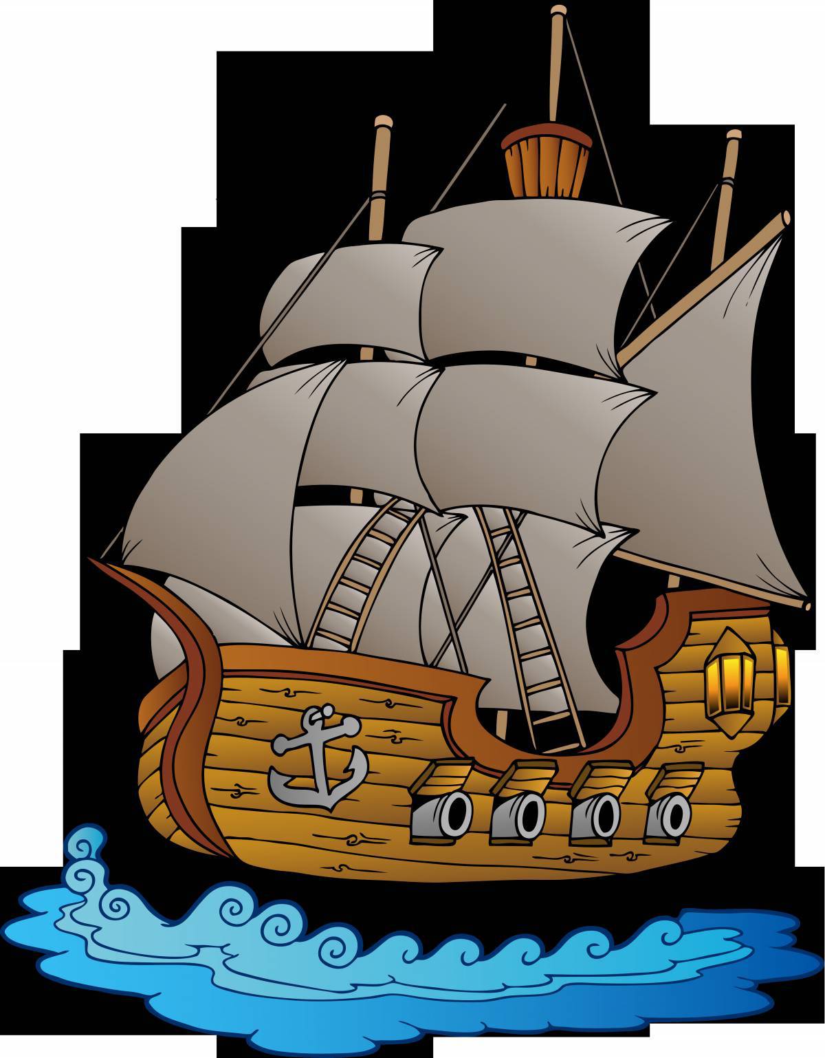 Пиратский корабль для детей #22