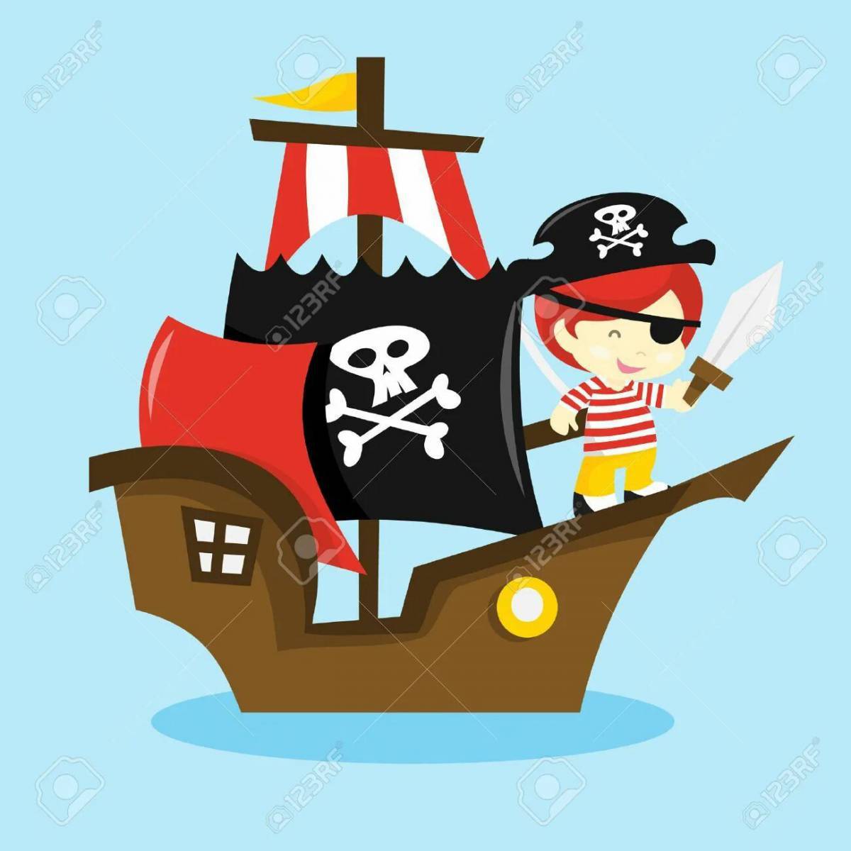 Пиратский корабль для детей #24