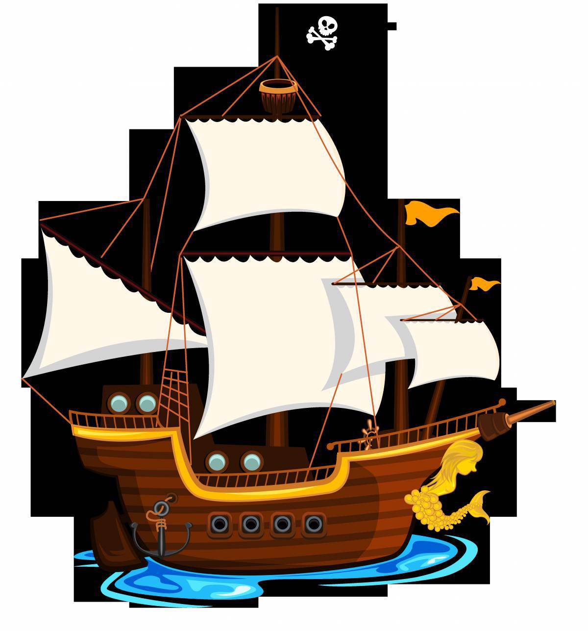 Пиратский корабль для детей #26