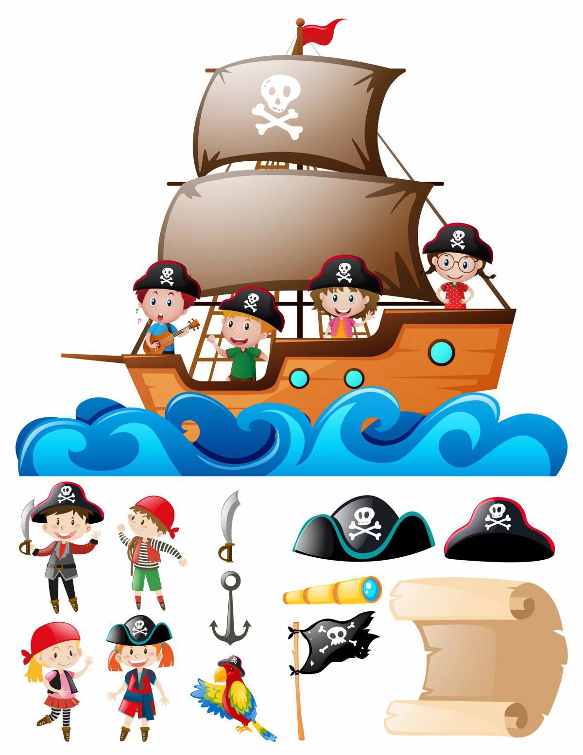 Пиратский корабль для детей #31