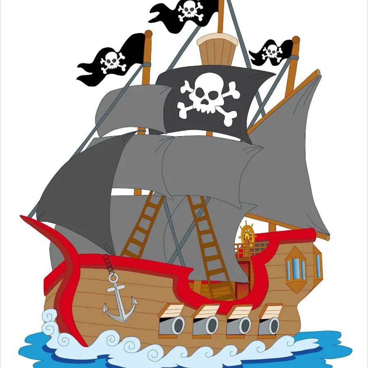 Пиратский корабль для детей #34