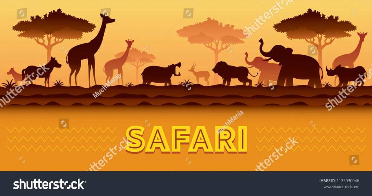 Плакат африканское сафари #13