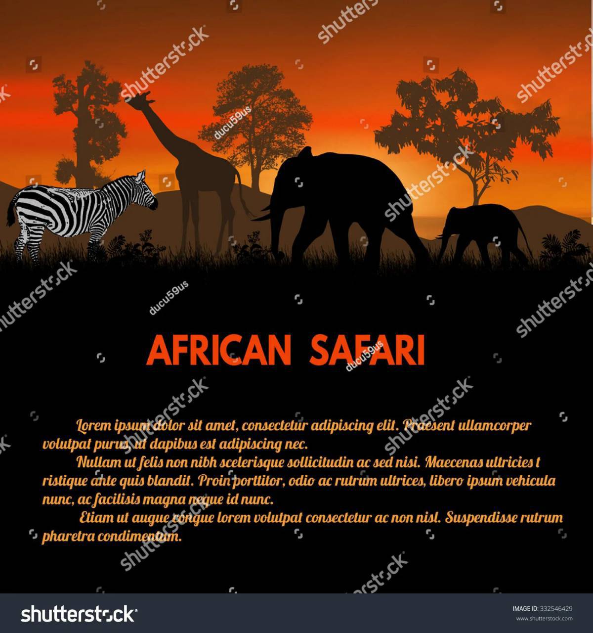 Плакат африканское сафари #37