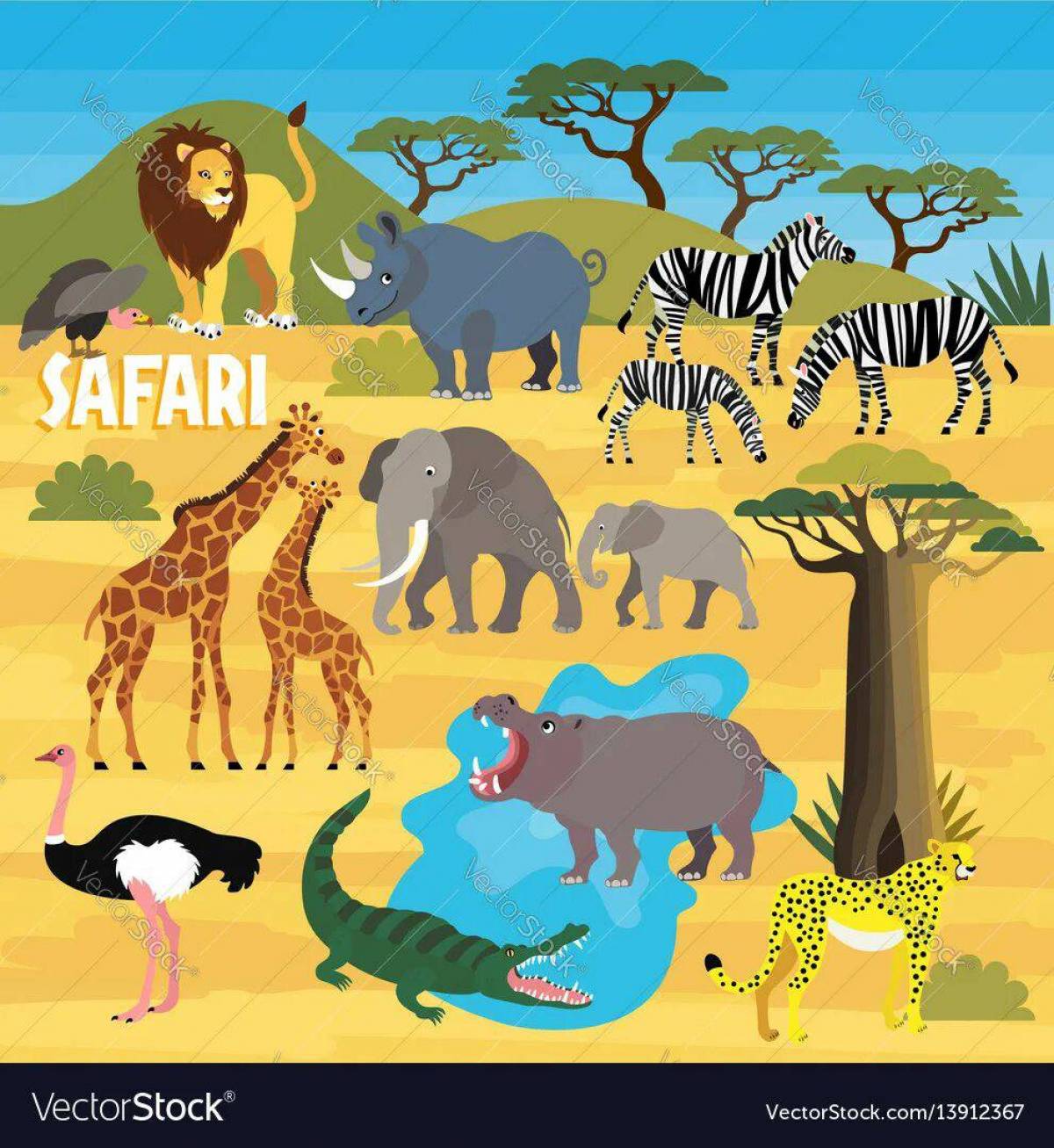 Плакат африканское сафари #38