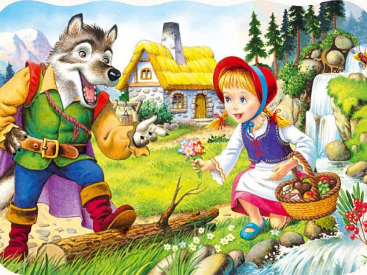 6 народных сказок. Красная шляпочка сказка. Пазл Castorland little Red riding Hood (b-03020), 30 дет.. Герои сказки красная шапочка. Европейские сказки.