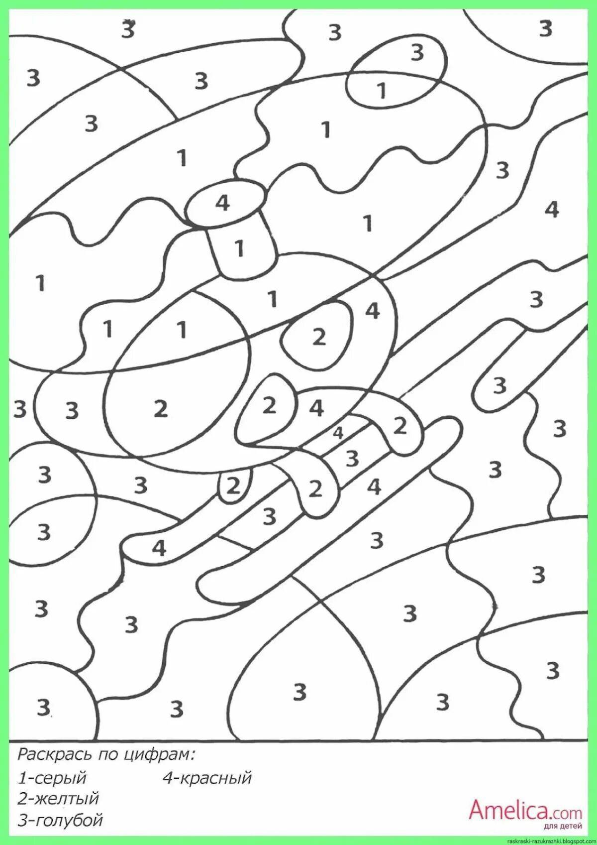 Картинки раскраски по номерам для детей 5 7 лет распечатать