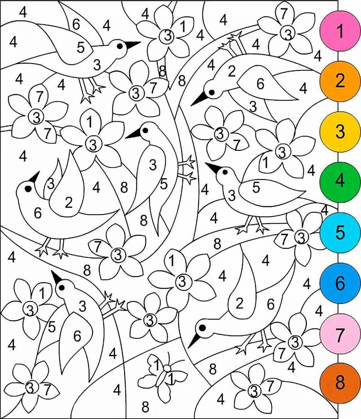 Картинки 7 8 лет. Раскраска по цифрам. Раскраска про цифоркам. Раскраска по номерам для детей. Рисование по номерам для детей.