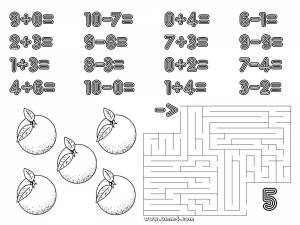 Раскраска по математике для дошкольников 6 7 лет #15 #444221