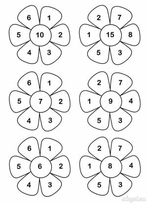 Раскраска по математике для дошкольников 6 7 лет #34 #444240