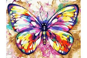 Раскраска по номерам бабочка #4 #444487