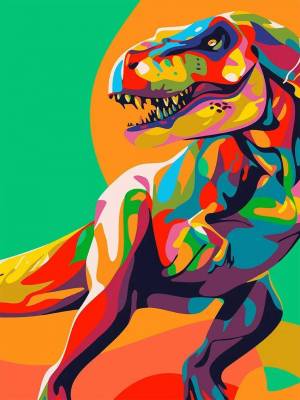 Раскраска по номерам динозавры #37 #445004