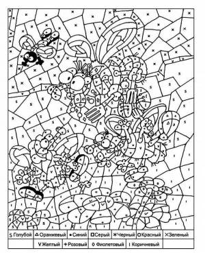 Раскраска по номерам для всех взрослых сложные #17 #445097