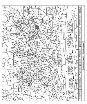 Раскраска по номерам для девочек сложные #23 #445251